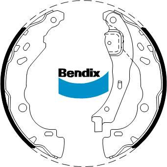 Bendix-AU BS5259 - Комплект тормозных колодок, барабанные autosila-amz.com