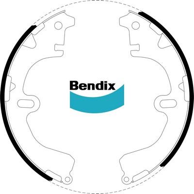Bendix-AU BS1490 - Комплект тормозных колодок, барабанные autosila-amz.com