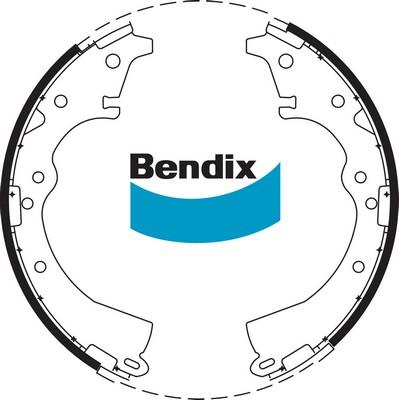 Bendix-AU BS1492 - Комплект тормозных колодок, барабанные autosila-amz.com