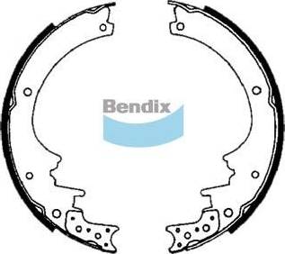 Bendix-AU BS1404 - Комплект тормозных колодок, барабанные autosila-amz.com