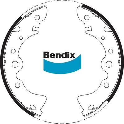 Bendix-AU BS1598 - Комплект тормозных колодок, барабанные autosila-amz.com