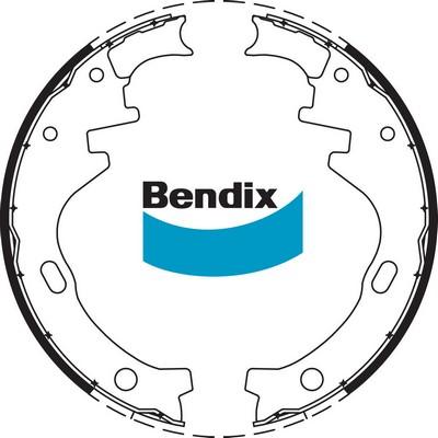 Bendix-AU BS1584 - Комплект тормозных колодок, барабанные autosila-amz.com