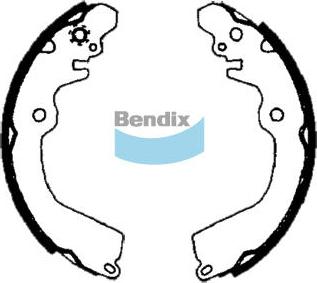 Bendix-AU BS1699 - Комплект тормозных колодок, барабанные autosila-amz.com