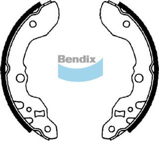 Bendix-AU BS1691 - Комплект тормозных колодок, барабанные autosila-amz.com