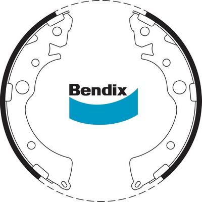 Bendix-AU BS1692 - Комплект тормозных колодок, барабанные autosila-amz.com