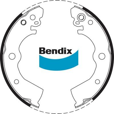 Bendix-AU BS1697 - Комплект тормозных колодок, барабанные autosila-amz.com