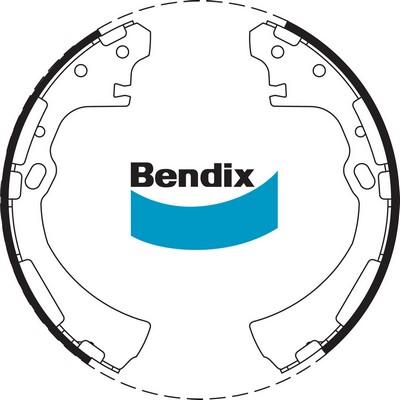 Bendix-AU BS1657 - Комплект тормозных колодок, барабанные autosila-amz.com