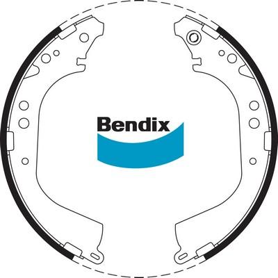 Bendix-AU BS1668 - Комплект тормозных колодок, барабанные autosila-amz.com