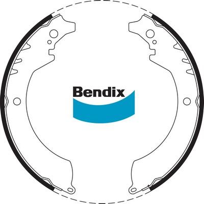 Bendix-AU BS1607 - Комплект тормозных колодок, барабанные autosila-amz.com