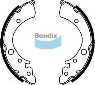 Bendix-AU BS1613 - Комплект тормозных колодок, барабанные autosila-amz.com