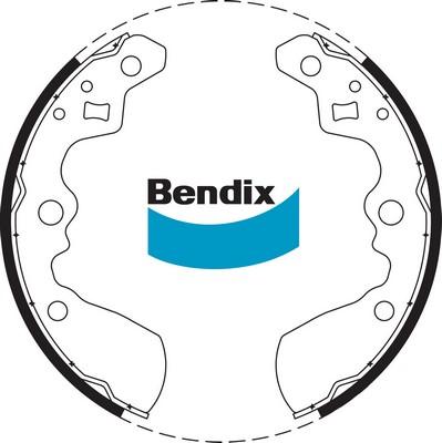 Bendix-AU BS1684 - Комплект тормозных колодок, барабанные autosila-amz.com