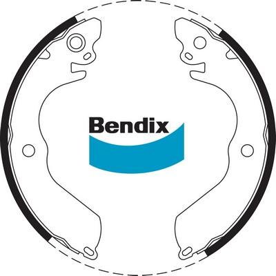 Bendix-AU BS1681 - Комплект тормозных колодок, барабанные autosila-amz.com
