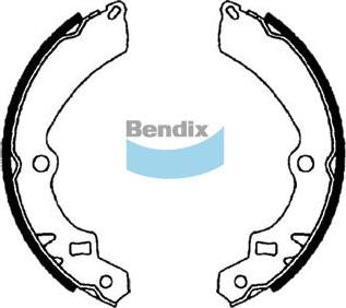 Bendix-AU BS1683 - Комплект тормозных колодок, барабанные autosila-amz.com