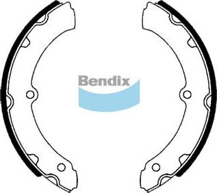 Bendix-AU BS1631 - Комплект тормозных колодок, барабанные autosila-amz.com