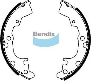 Bendix-AU BS1632 - Комплект тормозных колодок, барабанные autosila-amz.com