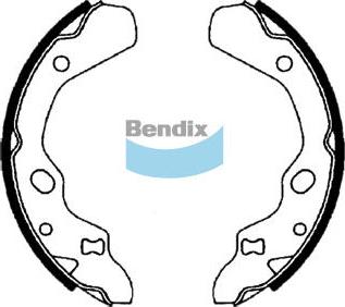 Bendix-AU BS1671 - Комплект тормозных колодок, барабанные autosila-amz.com