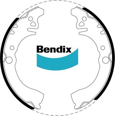 Bendix-AU BS1673 - Комплект тормозных колодок, барабанные autosila-amz.com