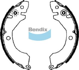 Bendix-AU BS1677 - Комплект тормозных колодок, барабанные autosila-amz.com