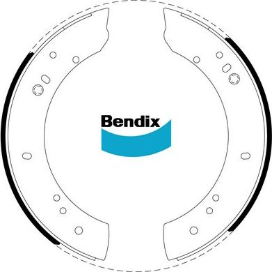 Bendix-AU BS1092 - Комплект тормозных колодок, барабанные autosila-amz.com