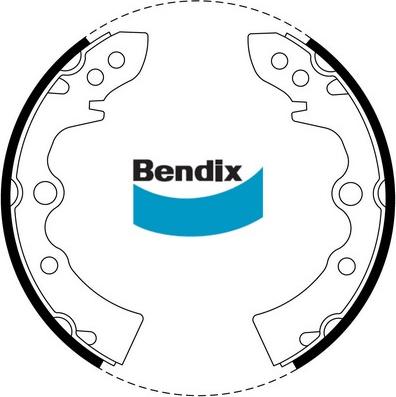 Bendix-AU BS1082 - Комплект тормозных колодок, барабанные autosila-amz.com