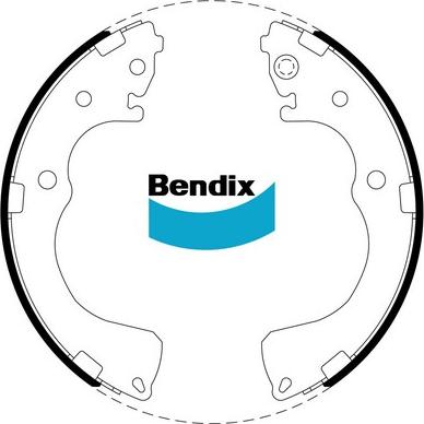 Bendix-AU BS1845 - Комплект тормозных колодок, барабанные autosila-amz.com