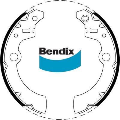 Bendix-AU BS1820 - Комплект тормозных колодок, барабанные autosila-amz.com