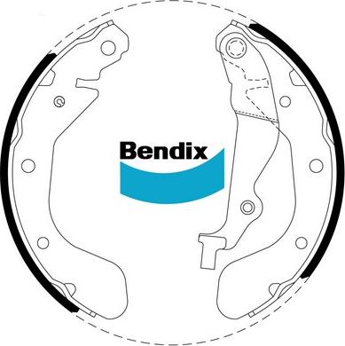 Bendix-AU BS1870 - Комплект тормозных колодок, барабанные autosila-amz.com