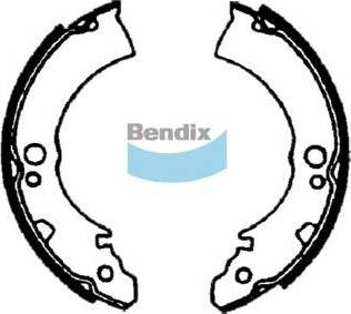 Bendix-AU BS1399 - Комплект тормозных колодок, барабанные autosila-amz.com