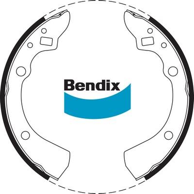 Bendix-AU BS1394 - Комплект тормозных колодок, барабанные autosila-amz.com