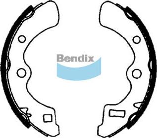Bendix-AU BS1393 - Комплект тормозных колодок, барабанные autosila-amz.com