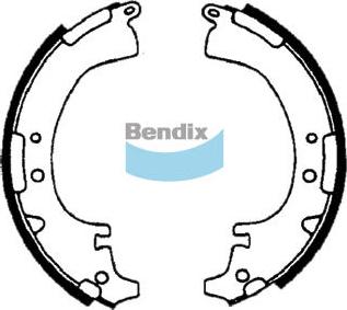 Bendix-AU BS1356 - Комплект тормозных колодок, барабанные autosila-amz.com