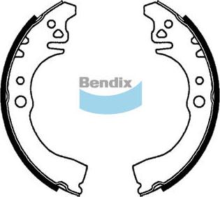 Bendix-AU BS1795 - Комплект тормозных колодок, барабанные autosila-amz.com