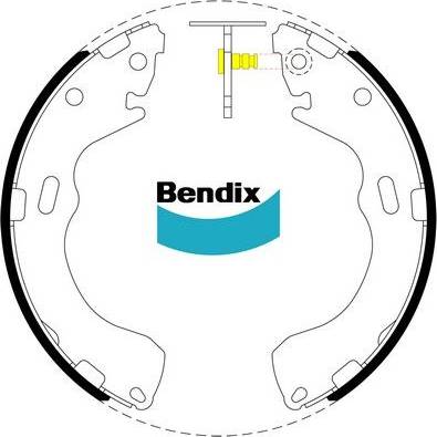 Bendix-AU BS1791 - Комплект тормозных колодок, барабанные autosila-amz.com