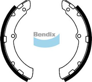 Bendix-AU BS1746 - Комплект тормозных колодок, барабанные autosila-amz.com