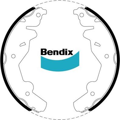 Bendix-AU BS1754 - Комплект тормозных колодок, барабанные autosila-amz.com