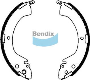 Bendix-AU BS1760 - Комплект тормозных колодок, барабанные autosila-amz.com