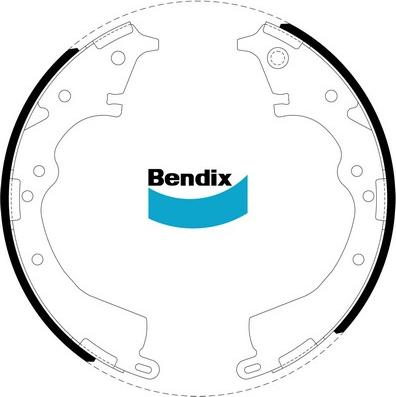 Bendix-AU BS1768 - Комплект тормозных колодок, барабанные autosila-amz.com