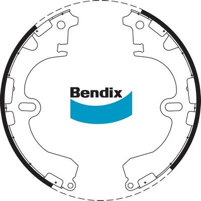 Bendix-AU BS1704 - Комплект тормозных колодок, барабанные autosila-amz.com