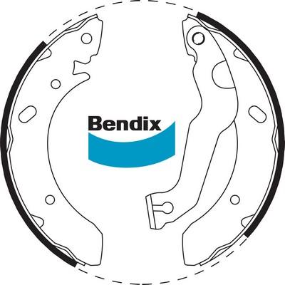 Bendix-AU BS1702 - Комплект тормозных колодок, барабанные autosila-amz.com