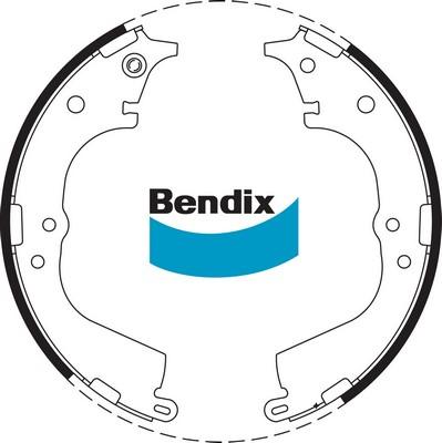 Bendix-AU BS1714 - Комплект тормозных колодок, барабанные autosila-amz.com