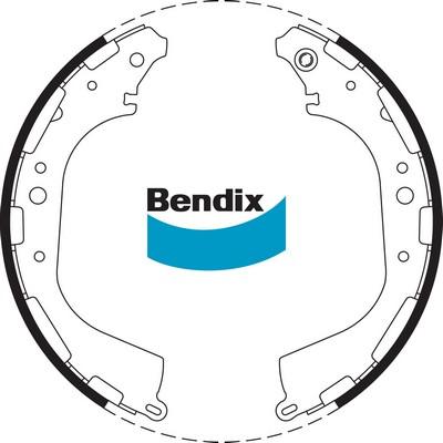 Bendix-AU BS1726 - Комплект тормозных колодок, барабанные autosila-amz.com