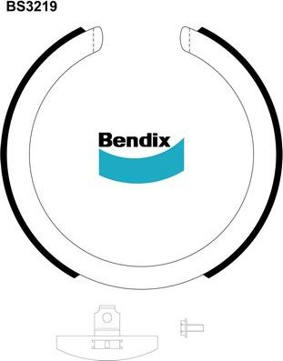 Bendix-AU BS3219 - Комплект тормозов, ручник, парковка autosila-amz.com