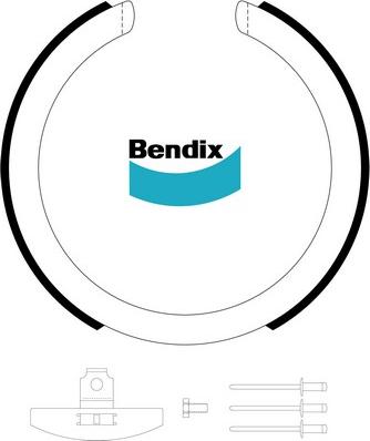 Bendix-AU BS3220 - Комплект тормозов, ручник, парковка autosila-amz.com