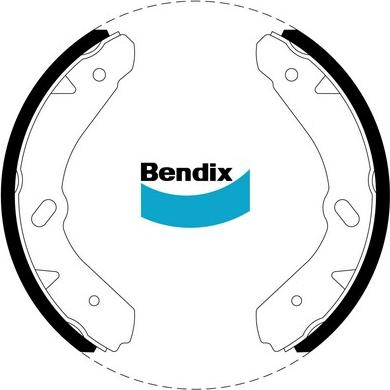 Bendix-AU CBS5013 - Комплект тормозных колодок, барабанные autosila-amz.com