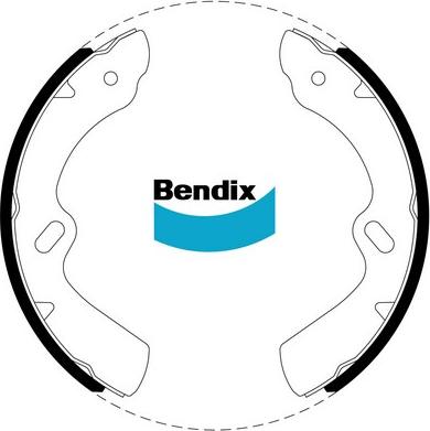 Bendix-AU CBS1733 - Комплект тормозных колодок, барабанные autosila-amz.com