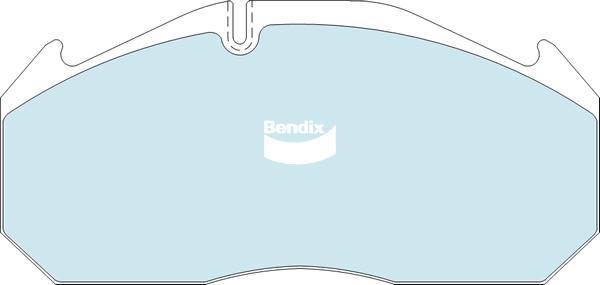 Bendix-AU CVP013PTHD - Тормозные колодки, дисковые, комплект autosila-amz.com