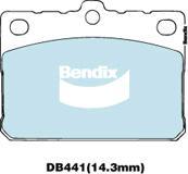 Bendix-AU DB441 GCT - Тормозные колодки, дисковые, комплект autosila-amz.com