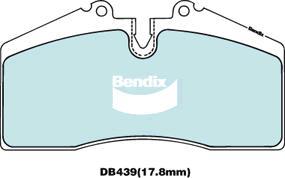 Bendix-AU DB439 ULT - Тормозные колодки, дисковые, комплект autosila-amz.com