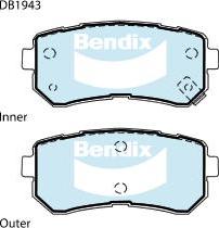 Bendix-AU DB1943 4WD - Тормозные колодки, дисковые, комплект autosila-amz.com