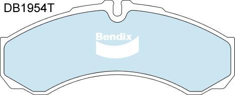 Bendix-AU DB1954T HD - Тормозные колодки, дисковые, комплект autosila-amz.com